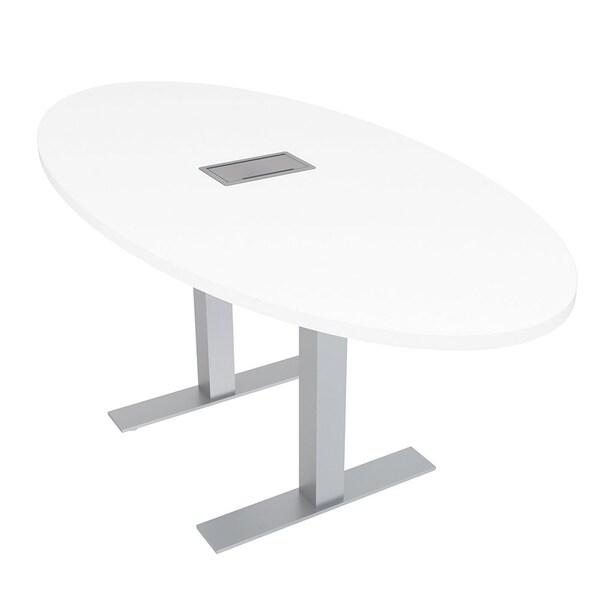 33.5 in W, 69.5 in L, 29 in H, Engineered Wood Top, White
